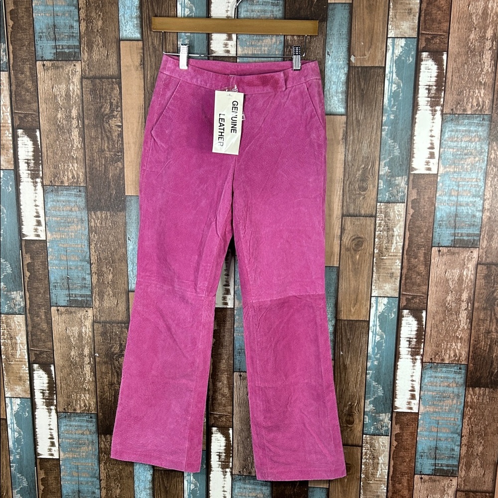 Chadwick’s pink genuine leather vintage low rise  pants